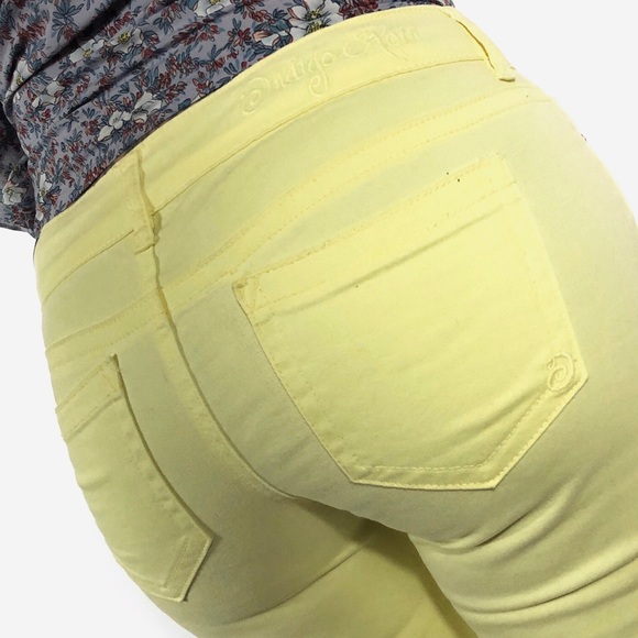 Pastel Yellow Indigo Rein Skinny Pants TPIS - Picture 3 of 5